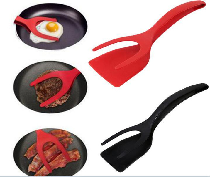 2 in 1 Spatula | Non-Stick, Food Grade, Grip Flip Tongs for Easy Cooking and Serving